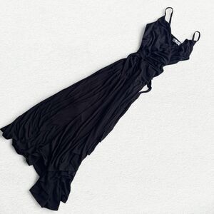 Amour Vert Maxi Wrap Dress in Black